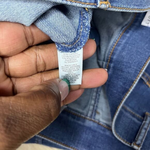 Ann Taylor The Loft button down denim skirt sz 14 - Picture 4 of 7